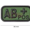JTG Bloodtype Rubber Patch AB Pos Forest OD-TM-10173621400 6995 asgbox.pl