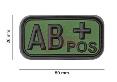 JTG Bloodtype Rubber Patch AB Pos Forest - obrazek 4
