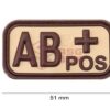 JTG Bloodtype Rubber Patch AB Pos Desert OD-TM-10173631000 7092 asgbox.pl