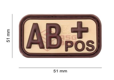 JTG Bloodtype Rubber Patch AB Pos Desert - obrazek 4