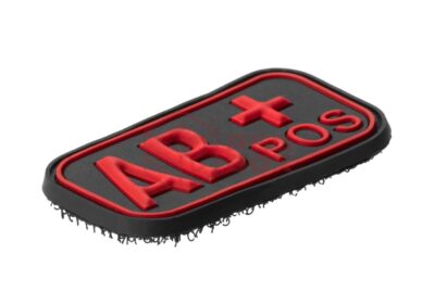 JTG Bloodtype Rubber Patch AB Pos Blackmedic - obrazek 3
