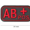 JTG Bloodtype Rubber Patch AB Pos Blackmedic OD-TM-10173650500 7084 asgbox.pl