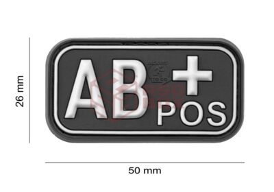 JTG Bloodtype Rubber Patch AB Pos SWAT - obrazek 4