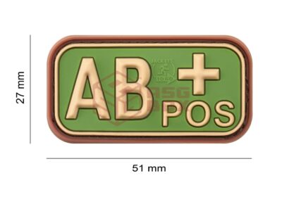 JTG Bloodtype Rubber Patch AB Pos Multicam - obrazek 4