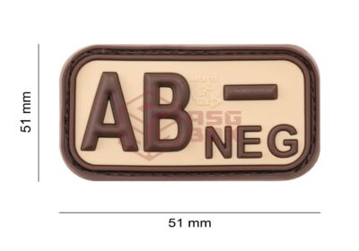 JTG Bloodtype Rubber Patch AB Neg Desert - obrazek 4