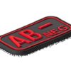 JTG Bloodtype Rubber Patch AB Neg Blackmedic OD-TM-10173750500 7083 asgbox.pl