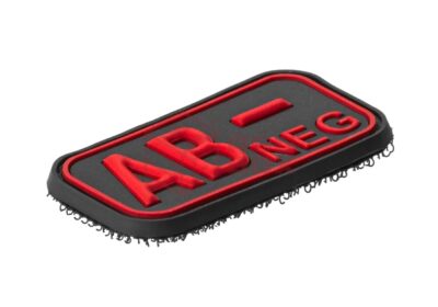 JTG Bloodtype Rubber Patch AB Neg Blackmedic - obrazek 3