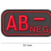 JTG Bloodtype Rubber Patch AB Neg Blackmedic OD-TM-10173750500 7083 asgbox.pl