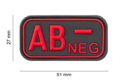 JTG Bloodtype Rubber Patch AB Neg Blackmedic - obrazek 4