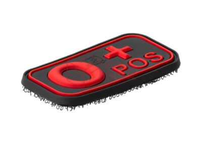 JTG Bloodtype Rubber Patch 0 Pos Blackmedic - obrazek 3