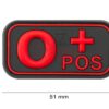 JTG Bloodtype Rubber Patch 0 Pos Blackmedic OD-TM-10173850500 7082 asgbox.pl