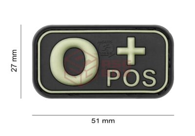 JTG Bloodtype Rubber Patch 0 Pos Glow - obrazek 5