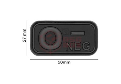 JTG Bloodtype Rubber Patch 0 Neg Blackops - obrazek 4