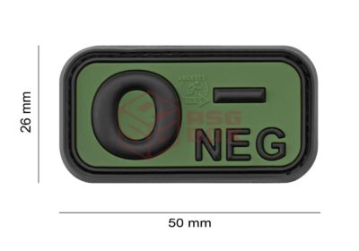 JTG Bloodtype Rubber Patch 0 Neg Forest - obrazek 4