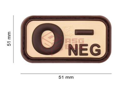 JTG Bloodtype Rubber Patch 0 Neg Desert - obrazek 4