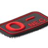 JTG Bloodtype Rubber Patch 0 Neg Blackmedic OD-TM-10173950500 7081 asgbox.pl