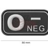JTG Bloodtype Rubber Patch 0 Neg SWAT OD-TM-10173951700 6240 asgbox.pl