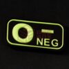 JTG Bloodtype Rubber Patch 0 Neg Glow OD-TM-10173960100 7097 asgbox.pl