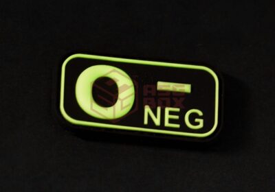 JTG Bloodtype Rubber Patch 0 Neg Glow - obrazek 4