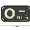 JTG Bloodtype Rubber Patch 0 Neg Glow OD-TM-10173960100 7097 asgbox.pl