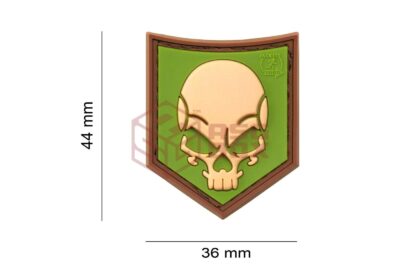 JTG SOF Skull Rubber Patch Green - obrazek 4