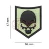 JTG SOF Skull Rubber Patch Glow Back OD-TM-10174361700 8956 asgbox.pl
