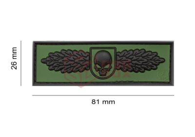 JTG SOF Skull Badge Rubber Patch Forest - obrazek 4
