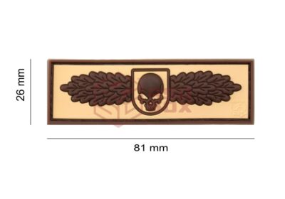 JTG SOF Skull Badge Rubber Patch Desert - obrazek 4