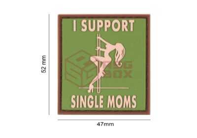JTG I Support Single Mums Rubber Patch Green - obrazek 4