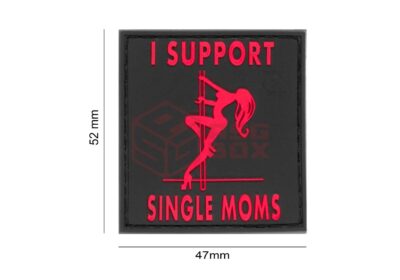 JTG I Support Single Mums Rubber Patch Blackmedic - obrazek 4