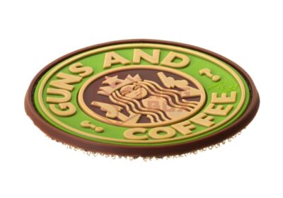 JTG Guns and Coffee Rubber Patch Green - obrazek 3