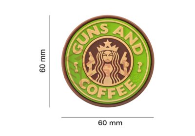JTG Guns and Coffee Rubber Patch Green - obrazek 4