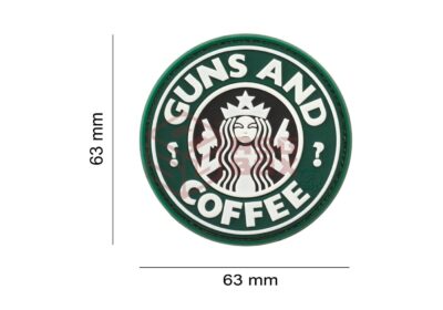 JTG Guns and Coffee Rubber Patch Multicolor - obrazek 4