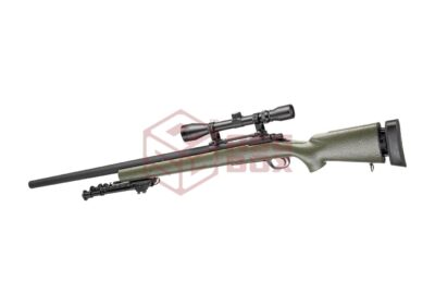 Snow Wolf M24 SWS Sniper Weapon System Set Green - obrazek 6