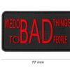 JTG We do bad Things Rubber Patch Blackmedic OD-TM-10193150500 8976 asgbox.pl