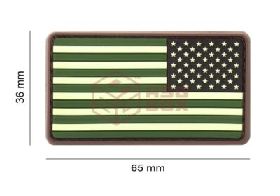 JTG US Flag Rubber Patch Reversed Forest - obrazek 4