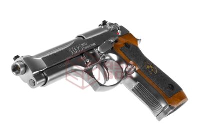WE M92 Samurai Edge Biohazard Full Metal GBB Silver - obrazek 4
