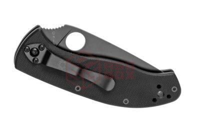 Spyderco C122 Tenacious Plain Edge Folder Black - obrazek 4