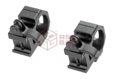 Leapers 30mm QD CNC Mount Rings Medium Black - obrazek 3