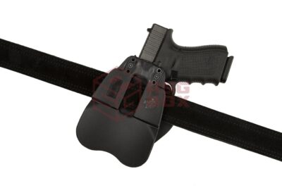 Frontline Open Top Kydex Holster for Glock 19 Paddle Black - obrazek 3