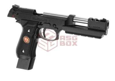 WE M92 Biohazard Extended Full Metal GBB Black - obrazek 3