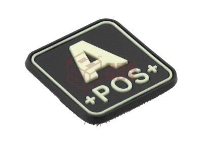 JTG Bloodtype Square Rubber Patch A Pos Glow - obrazek 4