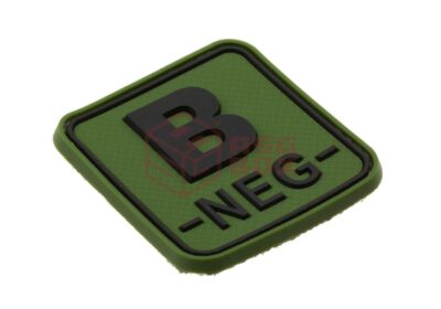 JTG Bloodtype Square Rubber Patch B Neg Forest - obrazek 4