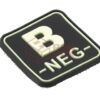 JTG Bloodtype Square Rubber Patch B Neg Glow OD-TM-10345760100 13103 asgbox.pl
