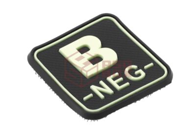 JTG Bloodtype Square Rubber Patch B Neg Glow - obrazek 4