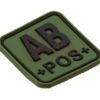 JTG Bloodtype Square Rubber Patch AB Pos Forest OD-TM-10345821400 13088 asgbox.pl