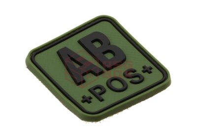 JTG Bloodtype Square Rubber Patch AB Pos Forest - obrazek 3