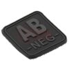 JTG Bloodtype Square Rubber Patch AB Neg Blackops OD-TM-10345906400 13081 asgbox.pl