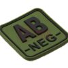 JTG Bloodtype Square Rubber Patch AB Neg Forest OD-TM-10345921400 13089 asgbox.pl