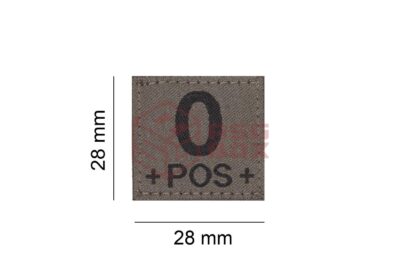 Clawgear 0 Pos Bloodgroup Patch RAL7013 - obrazek 4